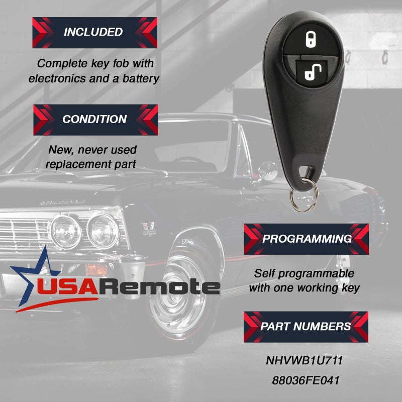 USARemote Car Key Fob Keyless Entry Remote fits 2005-2007 Subaru Impreza/2005-2008 Forester/2006 Baja (NHVWB1U711) - Image 3